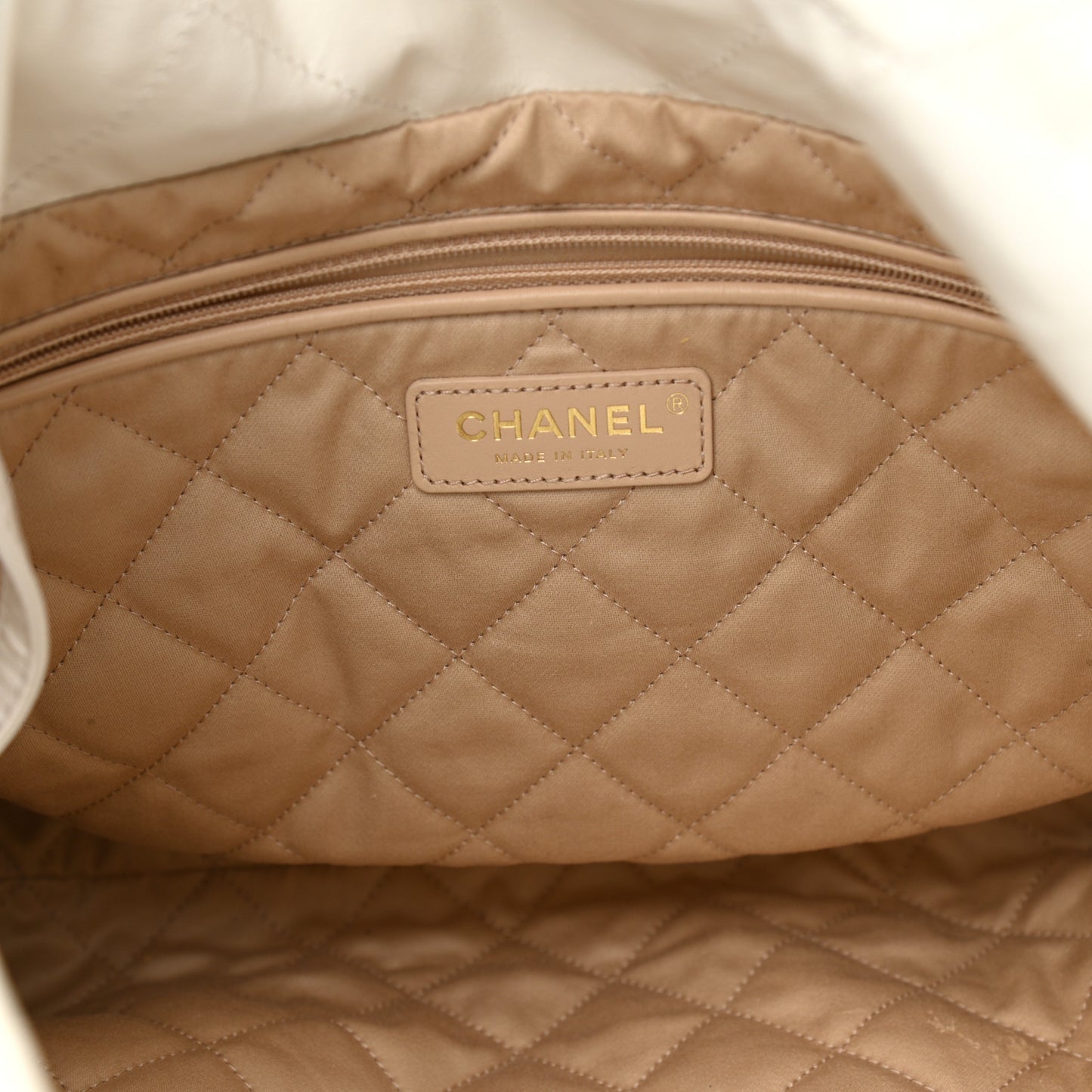 Calfskin Quilted Small Chanel 22 White