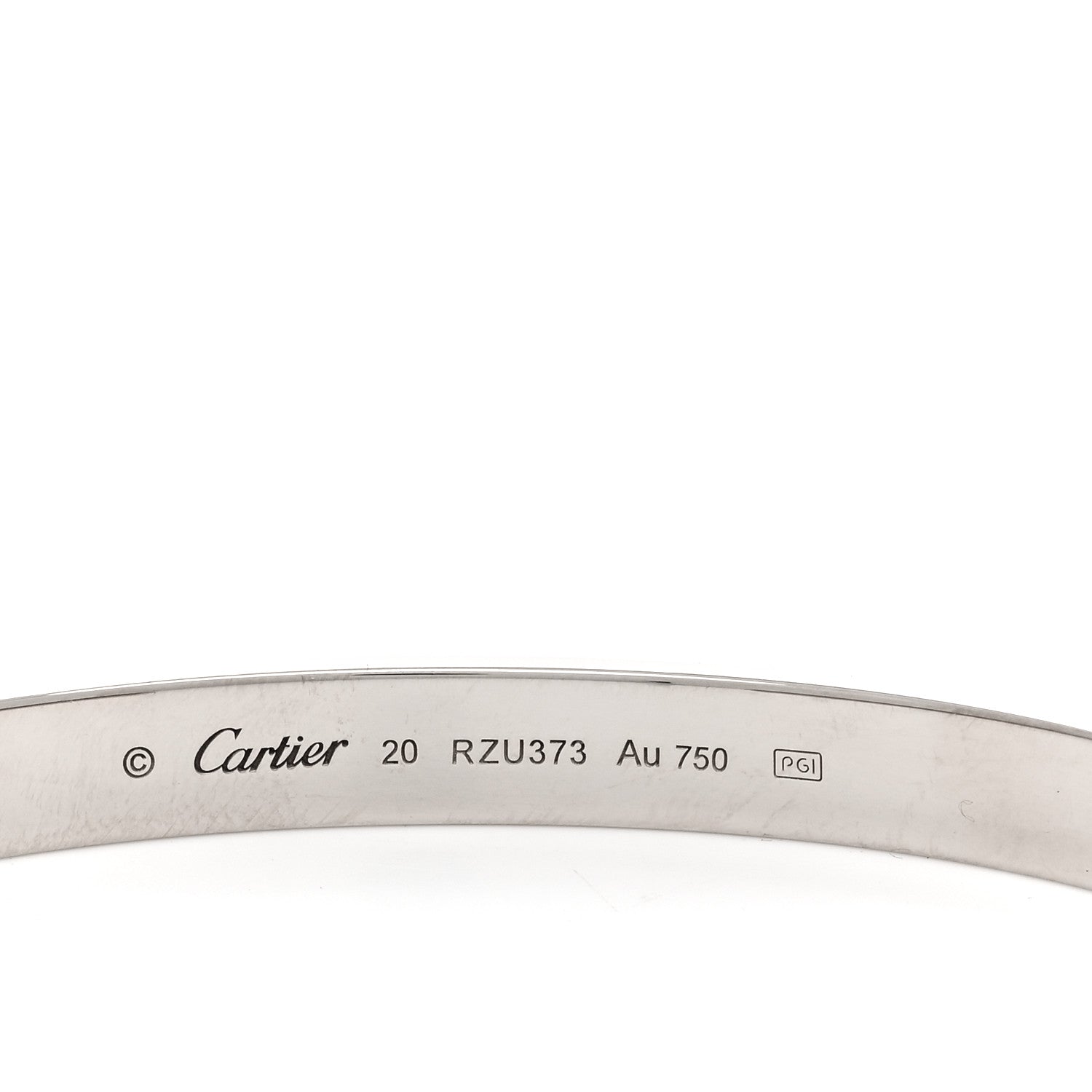 Cartier 18K White Gold LOVE Cuff Bracelet 20 3 of 4
