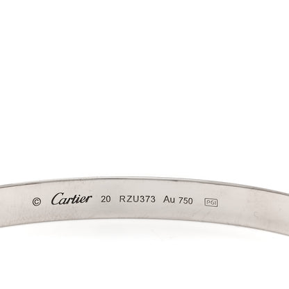 Cartier 18K White Gold LOVE Cuff Bracelet 20 3 of 4
