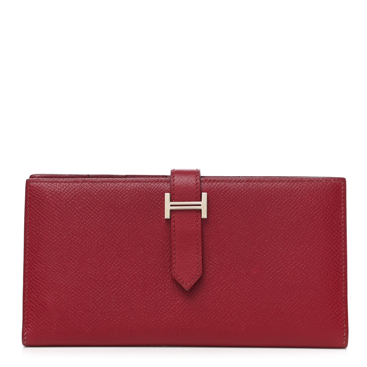 Hermes Epsom Bearn Gusset Wallet Rubis 1 of 10
