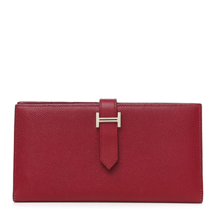 Hermes Epsom Bearn Gusset Wallet Rubis 1 of 10