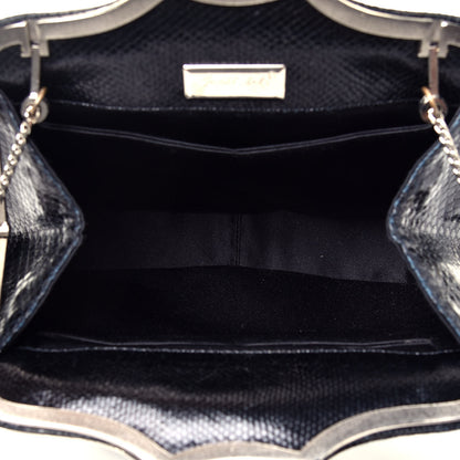 Judith Leiber Snakeskin Crystal Evening Bag Black 5 of 11