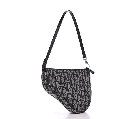 Christian Dior Monogram Mini Saddle Pochette Black 3 of 10