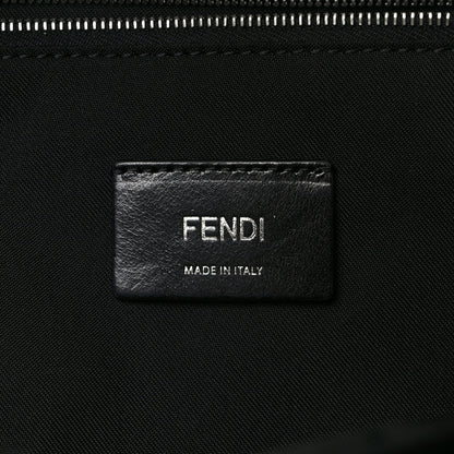 Fendi Nylon Vitello Liberty Crocodile Embossed Monster Eyes Pouch Pocket Backpack Navy 7 of 9