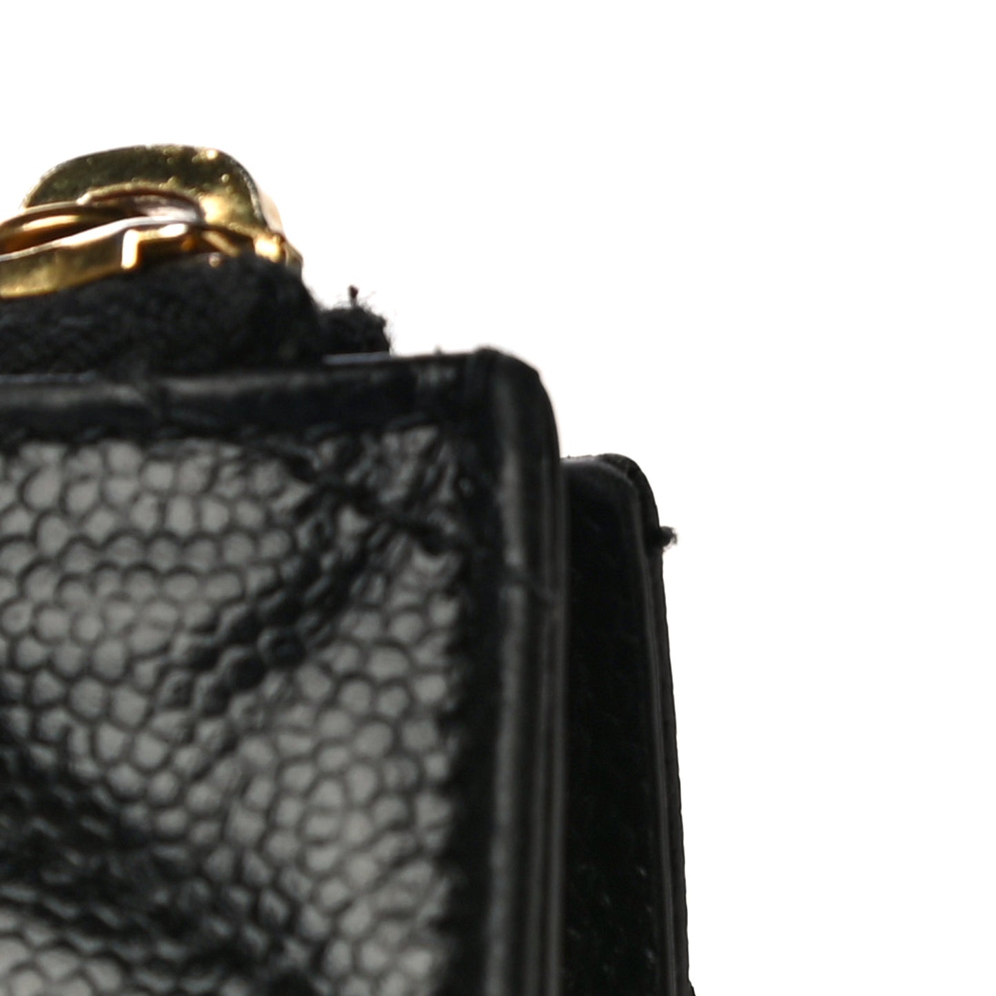 Grain De Poudre Matelasse Chevron Monogram Zipped Card Case Black