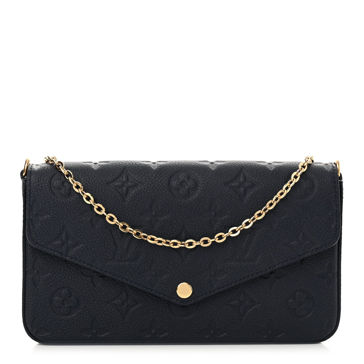 Louis Vuitton Empreinte Pochette Felicie Chain Wallet Navy 1 of 10