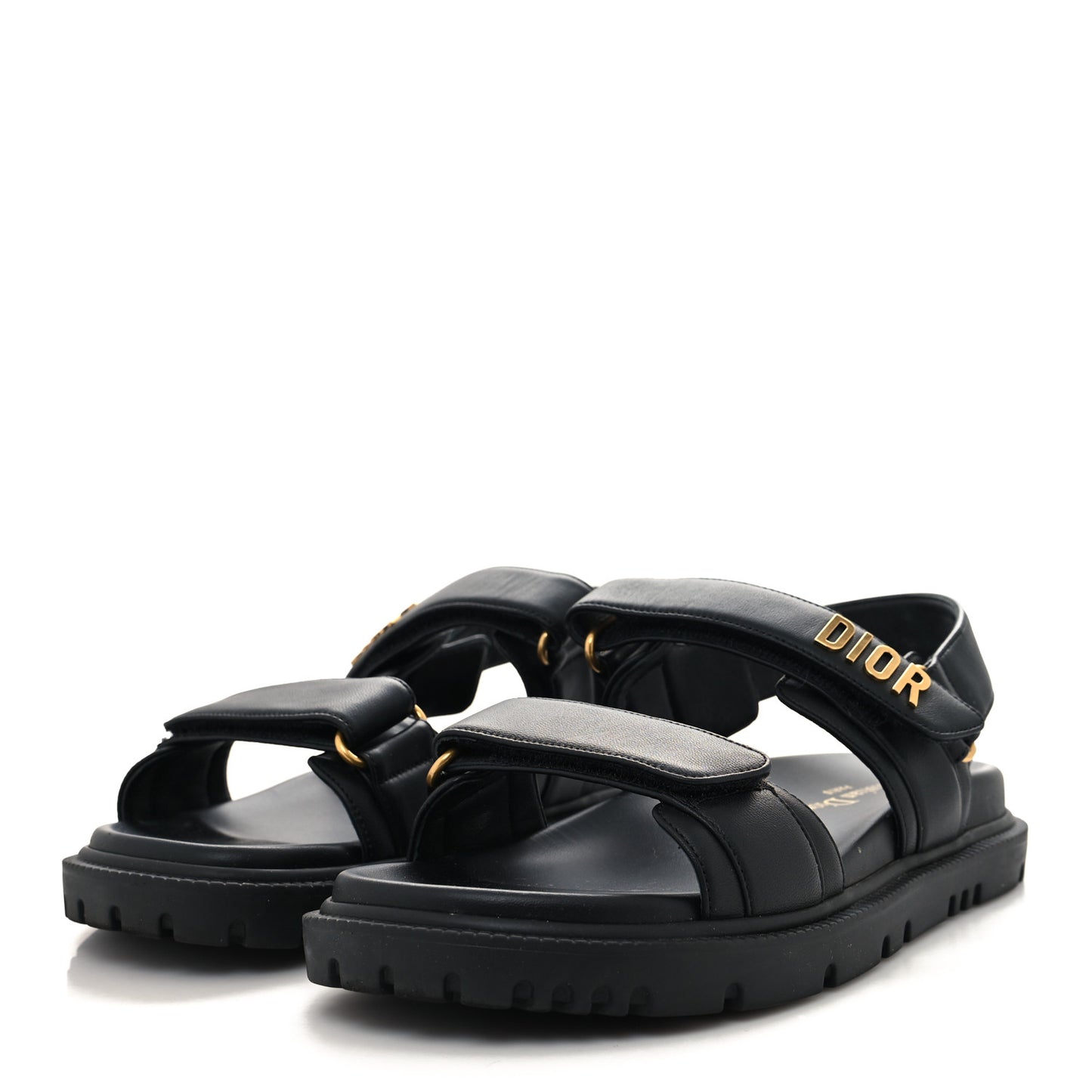 Lambskin Dioract 10mm Sandals 38 Black