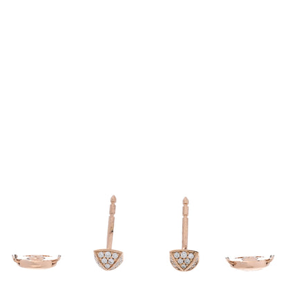Hermes 18K Rose Gold Diamond Clou d'H Stud Earrings 3 of 6