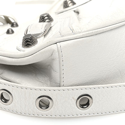 Balenciaga Agneau Arena Crystal Le Cagole Shoulder Bag XS Optic White 10 of 18