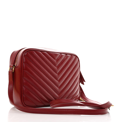 Saint Laurent Calfskin Matelasse Monogram Lou Camera Bag Opyum Red 2 of 10