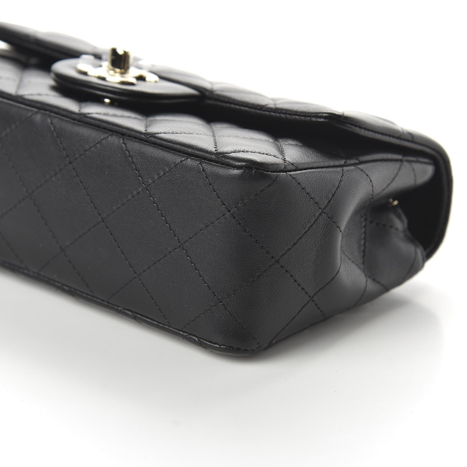Chanel Lambskin Quilted Mini Rectangular Flap Black 7 of 11