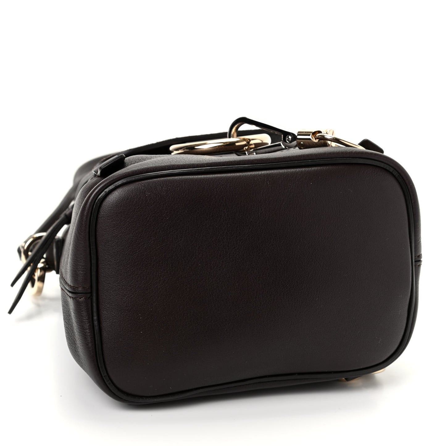 Suede Calfskin Mini Faye Backpack Carbon Brown