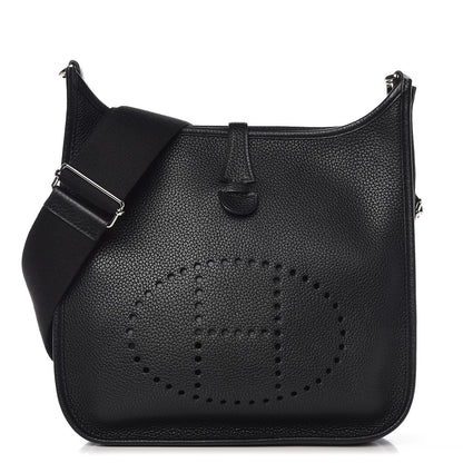 Hermes Taurillon Clemence Evelyne III PM Black 1 of 8