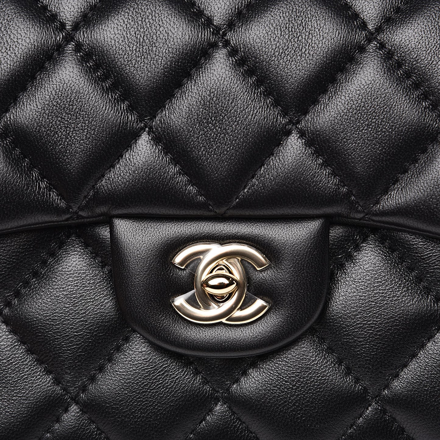 Lambskin Quilted Small My Precious Flap Black