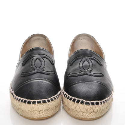 Chanel Lambskin CC Espadrilles 37 Black 2 of 11