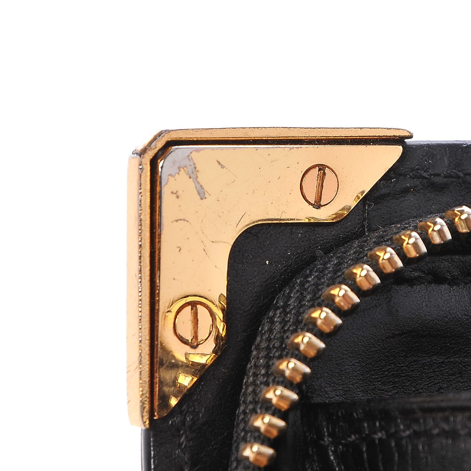 Alexander Wang Lizard Calfskin Embossed Prisma Biker Wallet Black 11 of 13