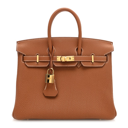 Hermes Togo Birkin 25 Gold 1 of 11