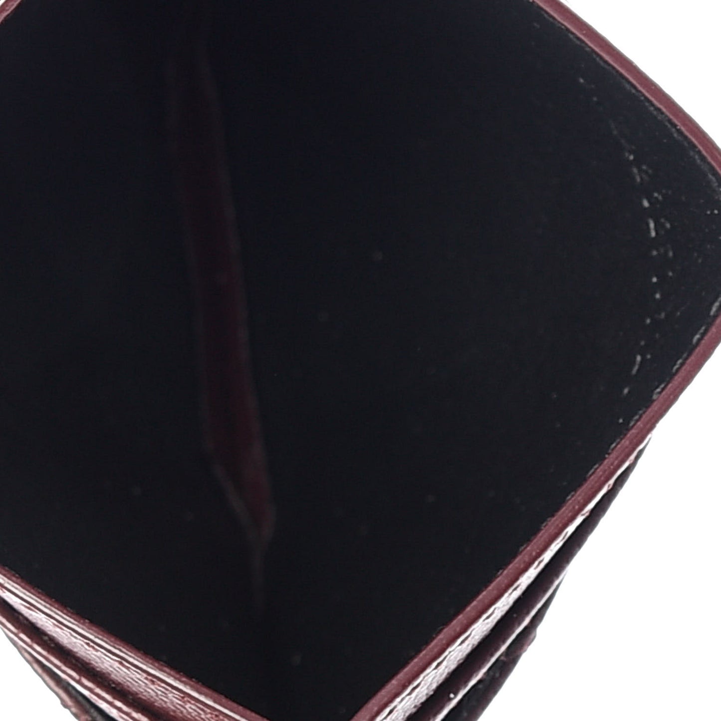 Grain De Poudre Matelasse Chevron Monogram Credit Card Case Bordeaux