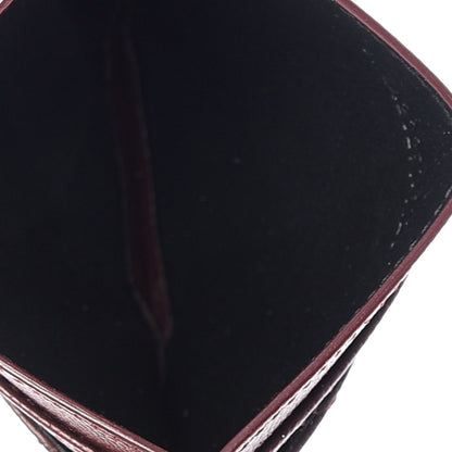 Saint Laurent Grain De Poudre Matelasse Chevron Monogram Credit Card Case Bordeaux 5 of 8