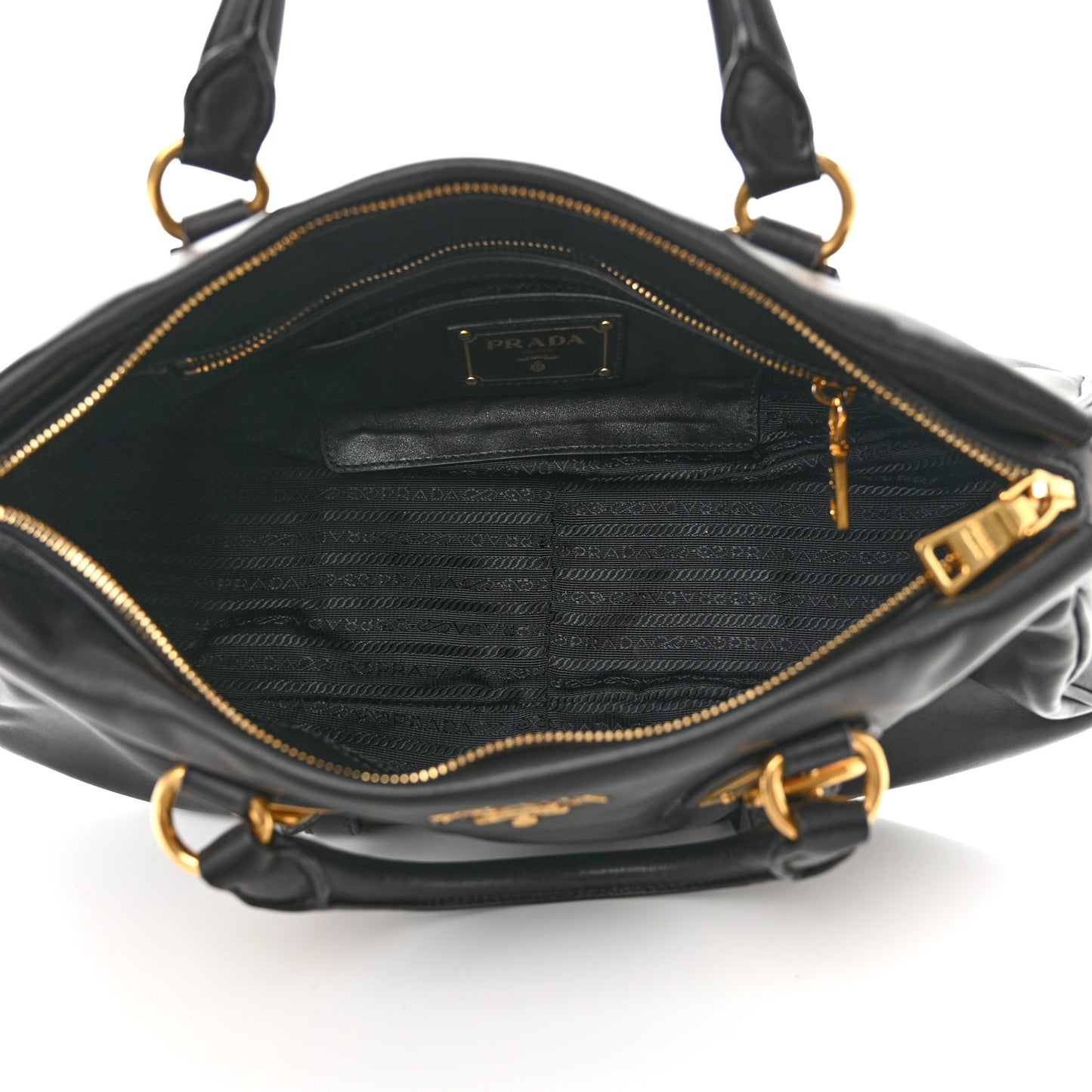 Soft Calf Shopping Satchel Black