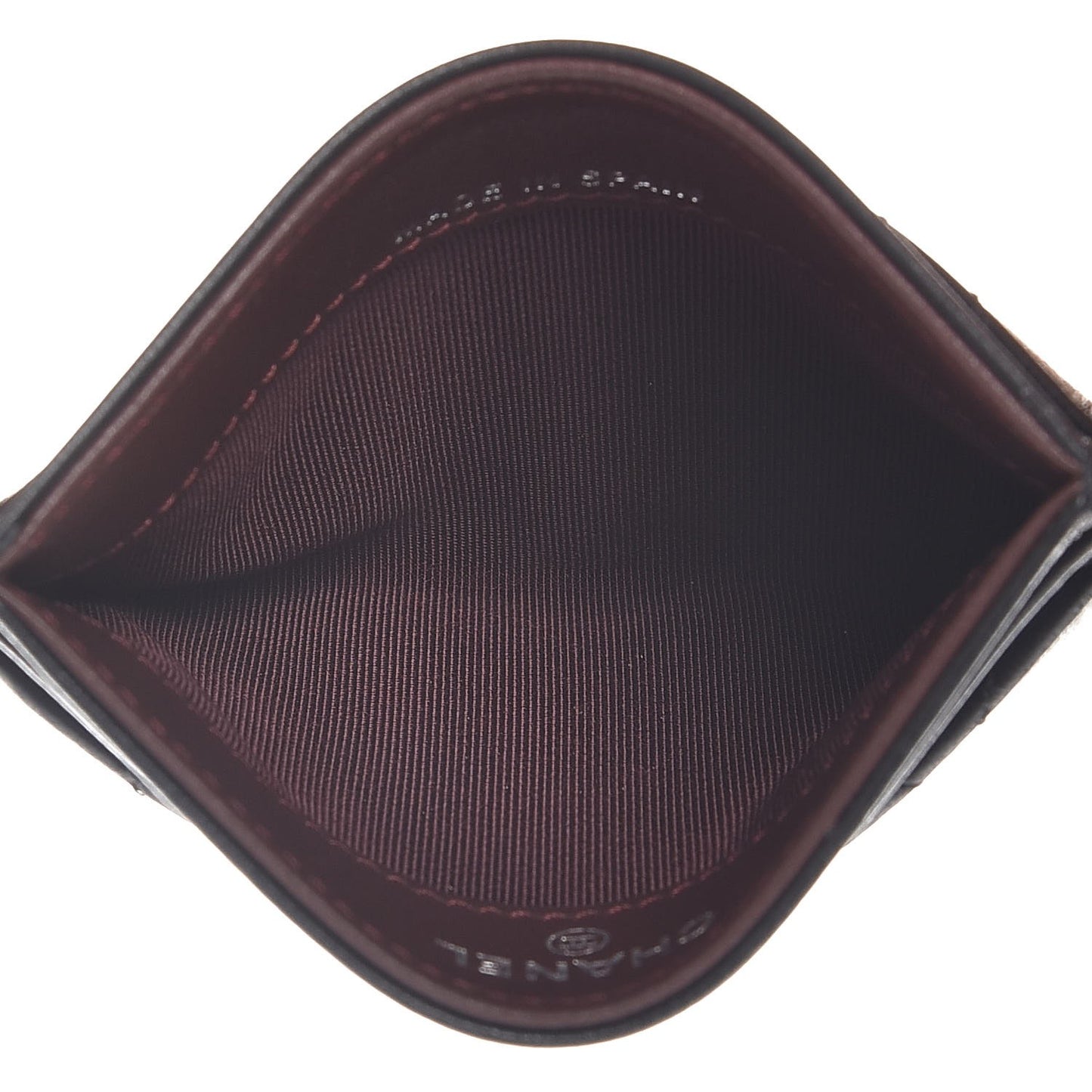 Lambskin Quilted Card Holder Black