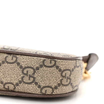 Gucci GG Supreme Monogram Textured Dollar Calfskin Mini Ophidia Chain Bag Beige Ebony 10 of 10