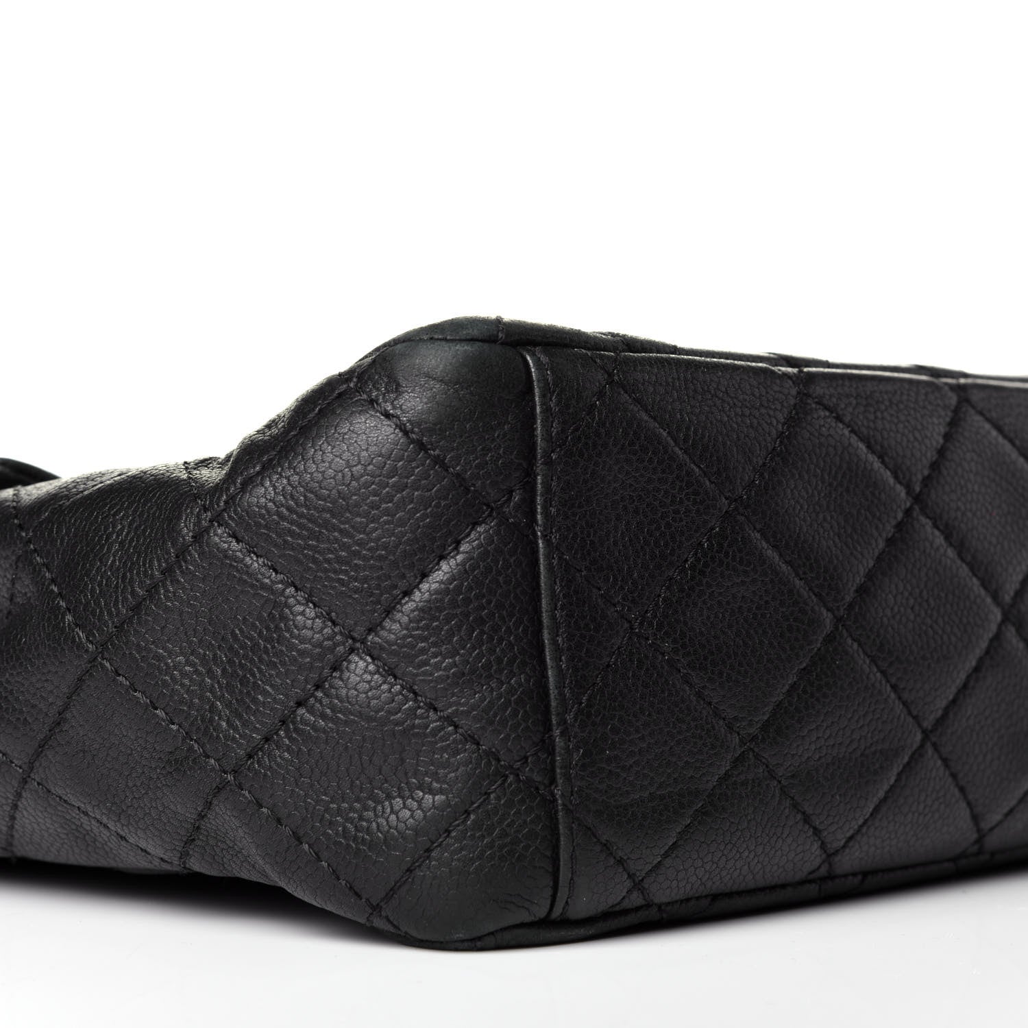 Chanel Washed Caviar Quilted Maxi Single Flap Black 8 of 9