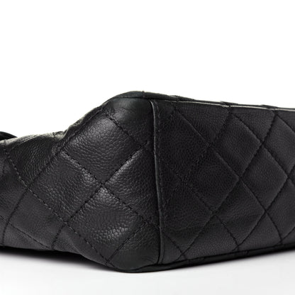 Chanel Washed Caviar Quilted Maxi Single Flap Black 8 of 9
