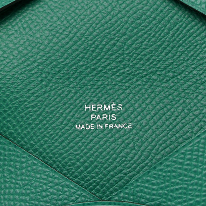 Hermes Epsom Calvi Card Case Vert Jade 6 of 8