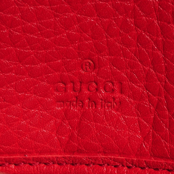 Gucci Pebbled Calfskin Soho Zip Around Wallet Red 7 of 8