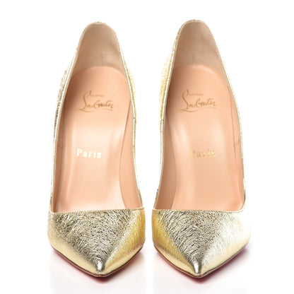 Christian Louboutin Nappa Pepite So Kate 120 Pumps 37 Gold 2 of 9