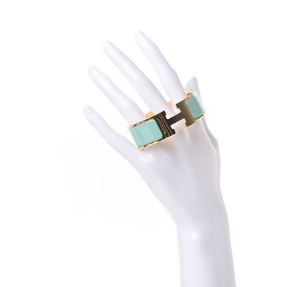 Hermes Enamel Wide Clic Clac H Bracelet PM Lagon 2 of 6