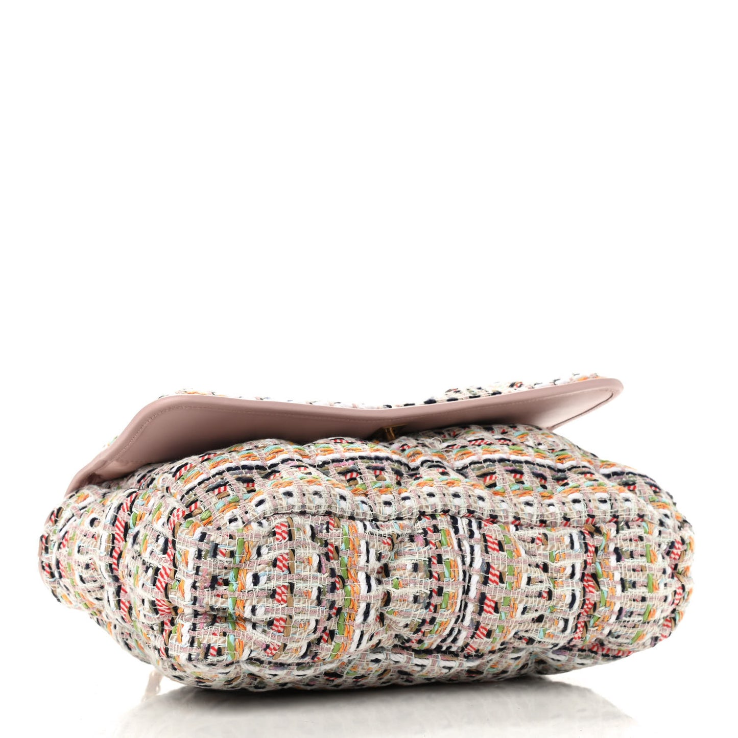 Tweed Bag Pink Flap Multicolor