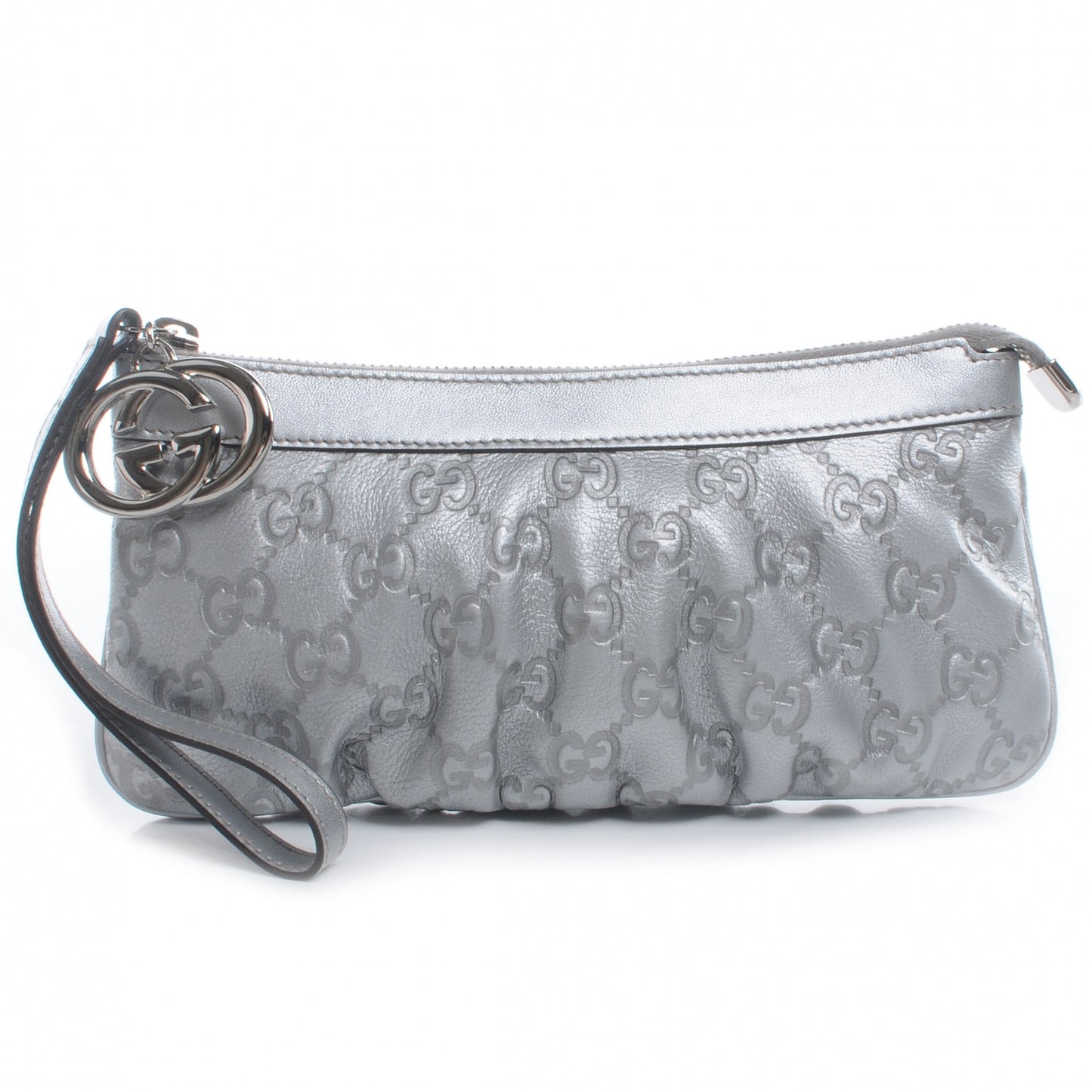 Guccissima New Britt Wristlet Silver