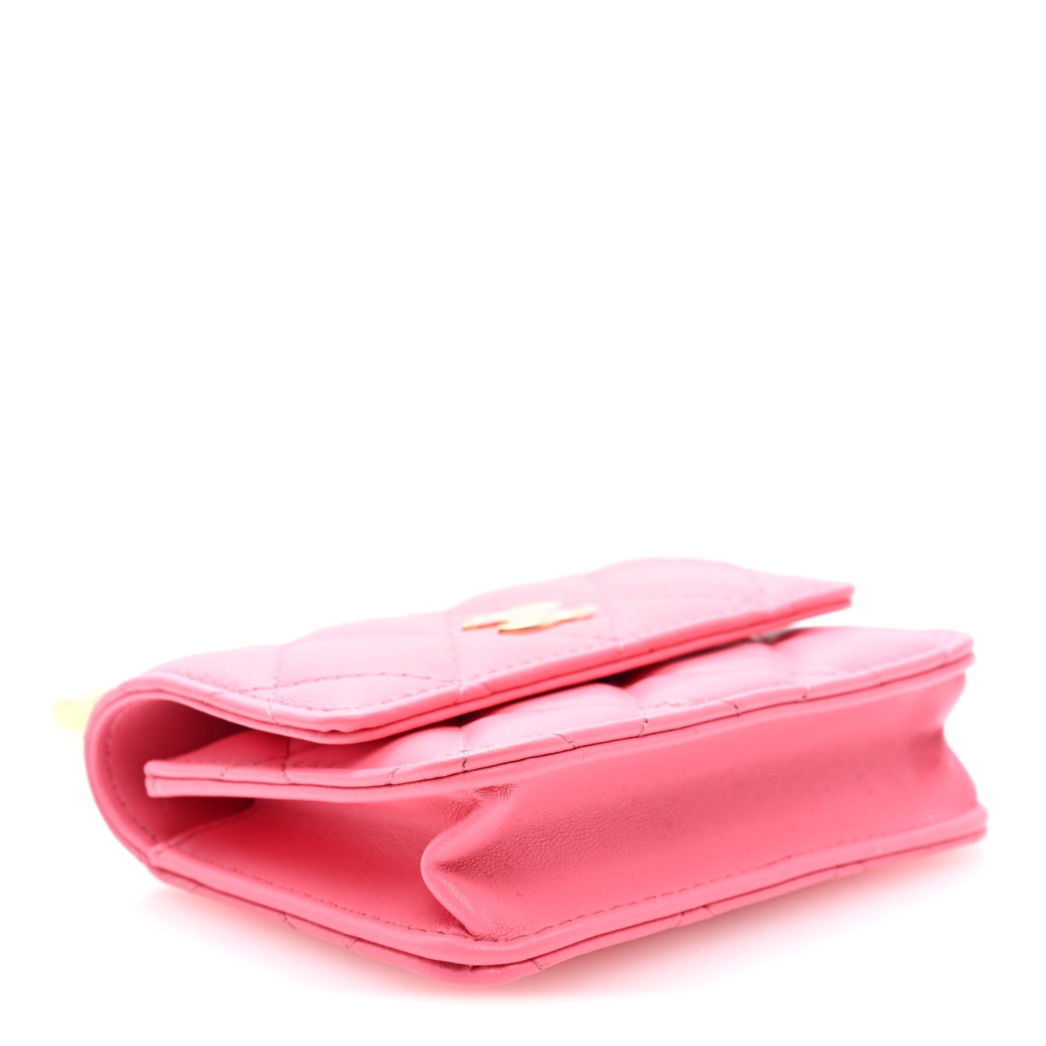 Chanel Lambskin Quilted CC Hook Card Holder Pink 4 of 9