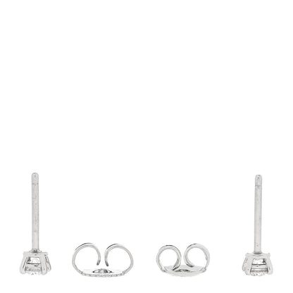 Tiffany Platinum Diamond .27ctw Solitaire Earrings 3 of 5