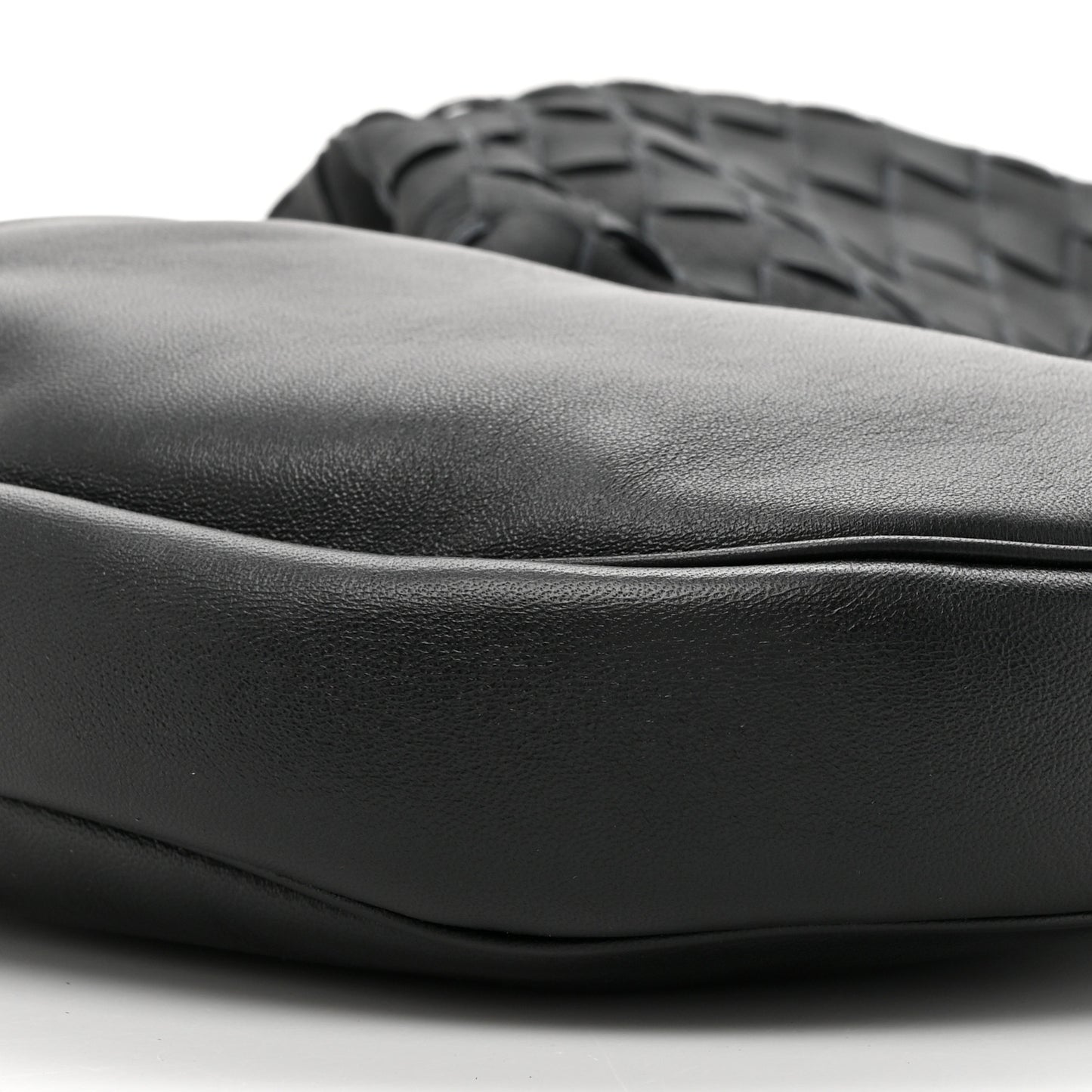 Nappa Intrecciato Foulard Hobo Bag Black