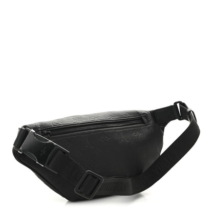 Louis Vuitton Calfskin Monogram Shadow Discovery Bumbag Black 3 of 10