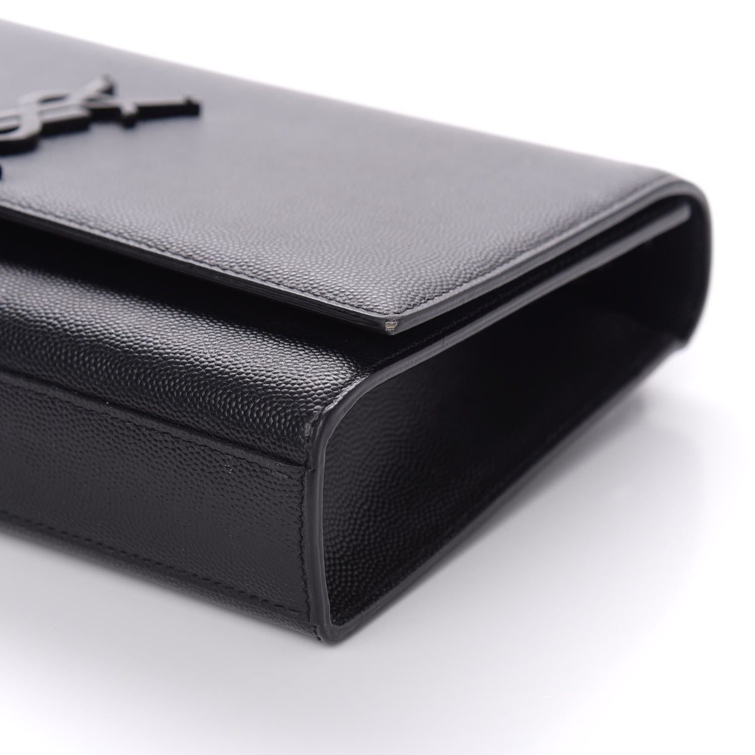 Saint Laurent Grain De Poudre Medium Classic Monogram Kate Satchel Black 9 of 10