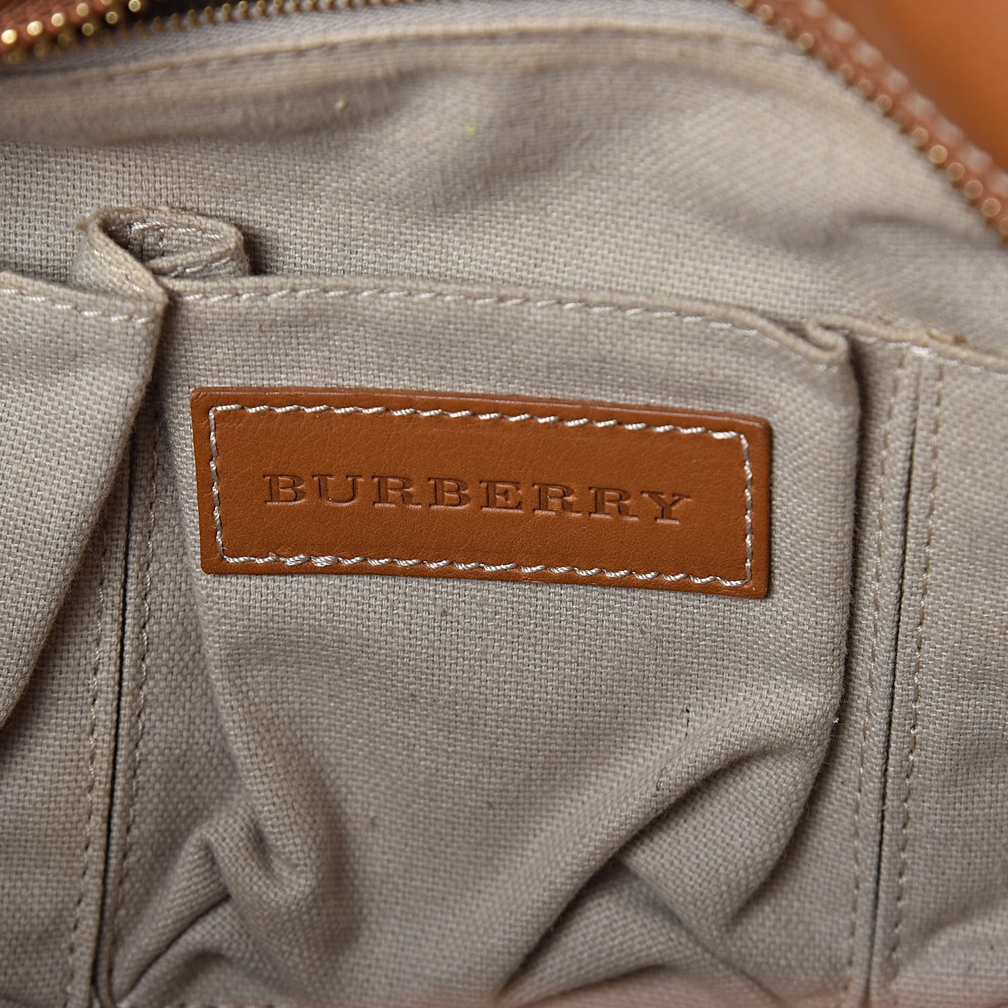 Haymarket Check Medium Rope Satchel Saddle Brown