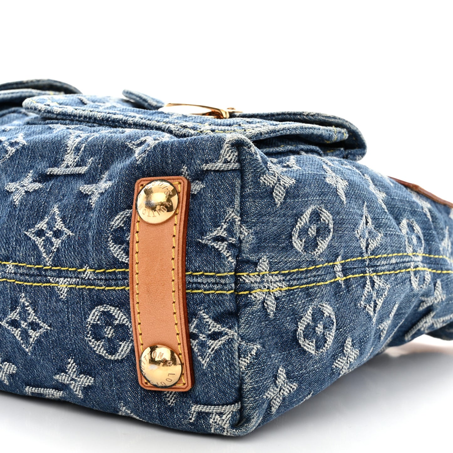 LOUIS VUITTON Monogram Denim Baggy PM Blue