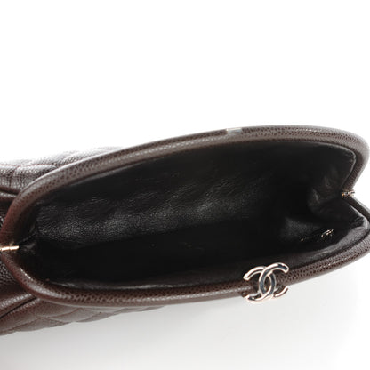 Chanel Caviar Quilted Timeless Clutch Dark Brown 5 of 7