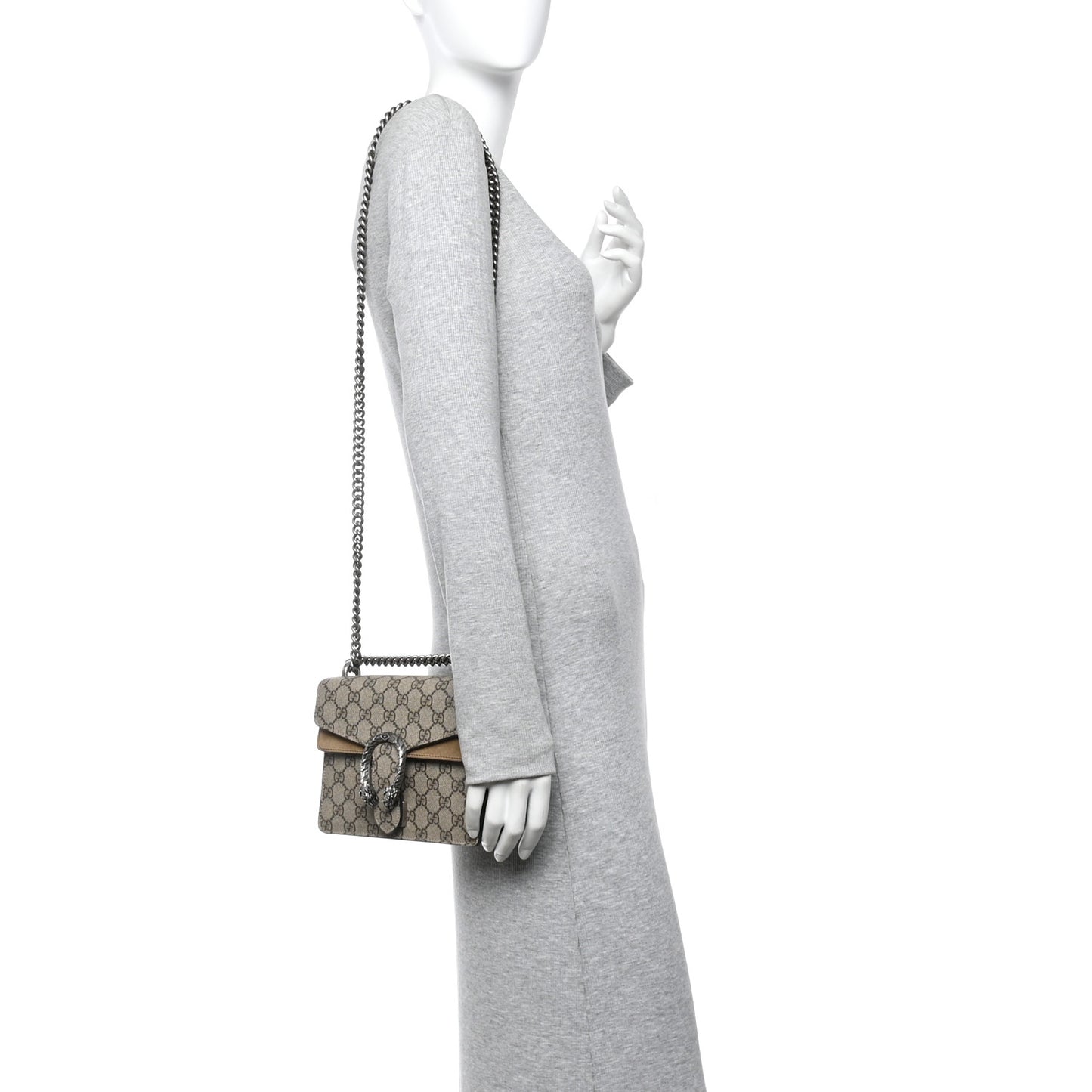 GG Supreme Monogram Mini Dionysus Shoulder Bag Taupe