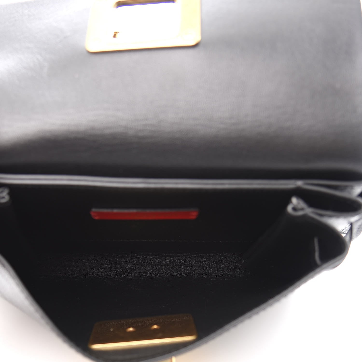 Valentino Garavani Smooth Calfskin Small VRing Crossbody Bag Black 4 of 12