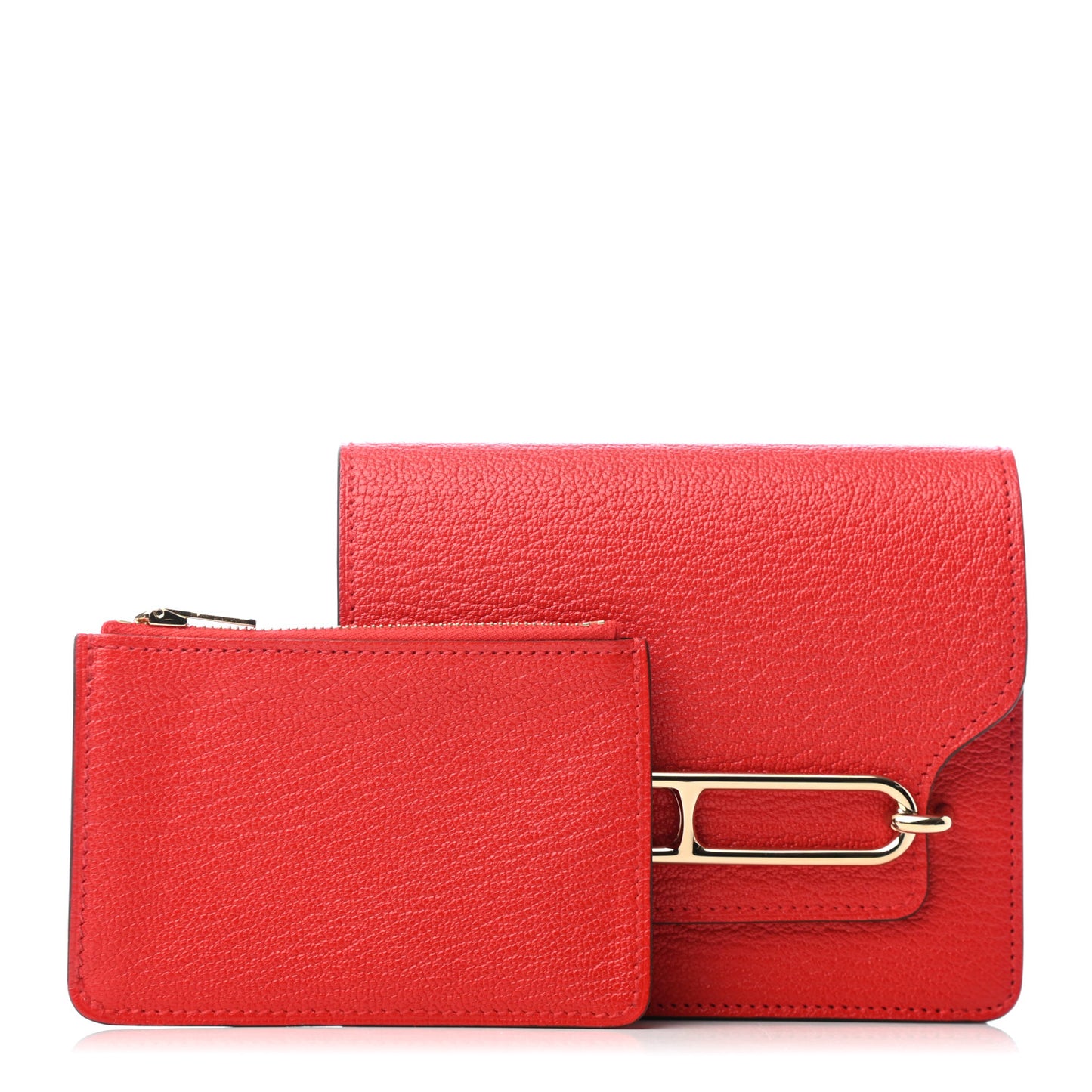 Chevre Mysore Roulis Slim Wallet Rouge De Coeur