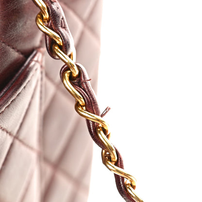 Chanel Lambskin Quilted Medium Double Flap Burgundy 12 of 12