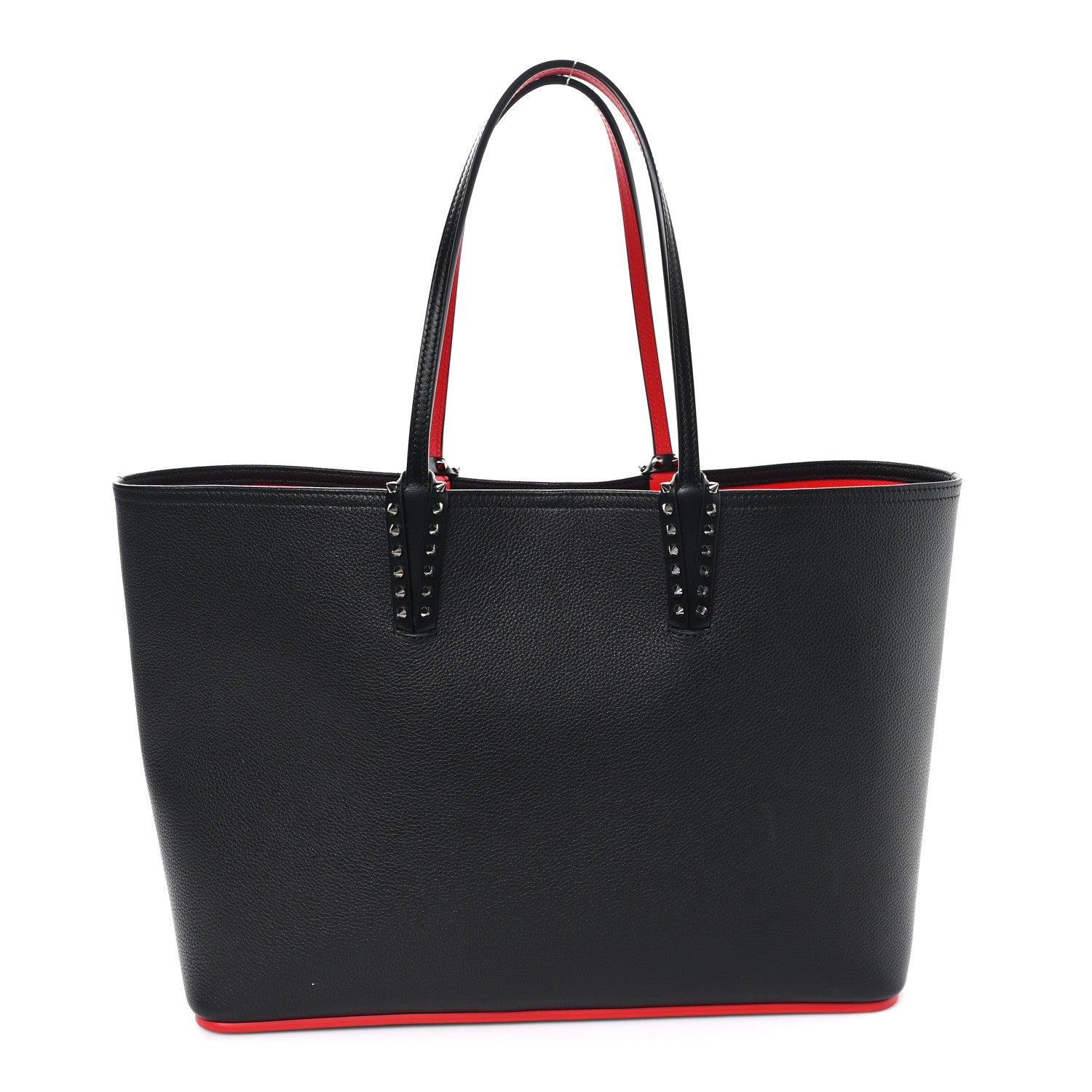 Christian Louboutin Calfskin Spikes East West Cabata Tote Black 1 of 12
