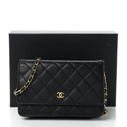 Chanel Caviar Quilted Wallet On Chain WOC Black 12 of 12