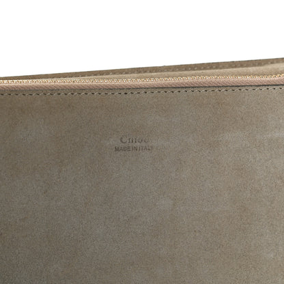 Chloe Calfskin Suede Medium Faye Shoulder Bag Motty Grey 6 of 12