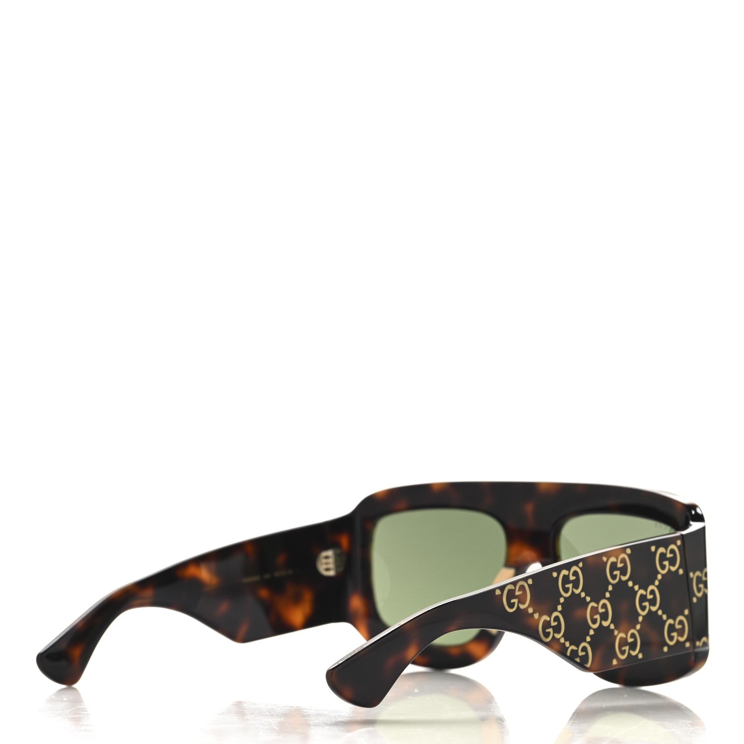 Gucci Acetate Monogram Shield Sunglasses GG0983S Havana 4 of 7